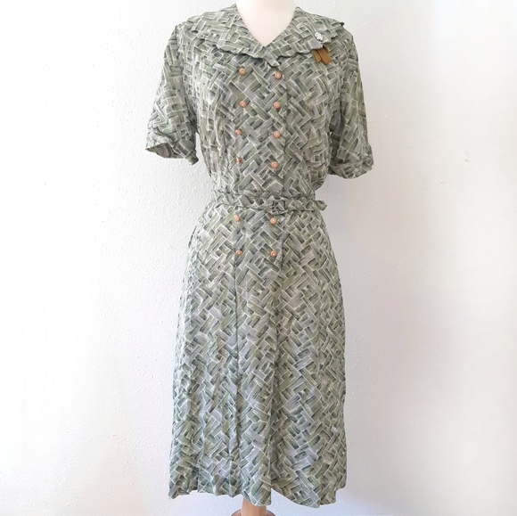 Vintage Dresses & Skirts - SOLD🍰NOS Vintage 40s 50s rayon dress